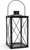 Laterne aus Metall schwarz - Windlicht Metalllaterne Gartenlaterne