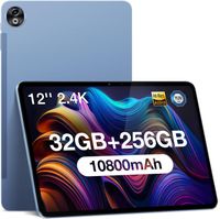 Tablet 12 Zoll, 32 GB RAM 256 GB ROM (2 TB TF) Helio G99 Octa-Core Android 13 Gaming Tablet, 10800 mAh, 2,4K Display, 16 MP + 8 MP Dual SIM Tablet PC