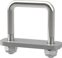 U-Bügelschraube M10 mit Klemmplatte und Stopmuttern Sliphilfe Trailer verzinkt SUPROD, M10, LW=51, LH=70 mm