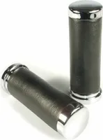 22/24 mm chrómové kožené rukoväte s dĺžkou 131 mm pre riadidlá