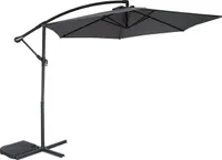 Aga Sonnenschirm, Gartenschirm MR2025 Ø 300 cm,mit Kurbelmechanismus,Dunkelgrau
