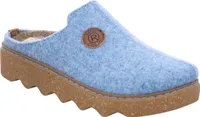 Rohde Damen Pantoffel Hausschuh Filz Plateausohle lose Einlagen Foggia-D 6120, Größe:41 EU, Farbe:Blau
