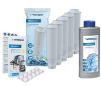 5x Wessper Wasserfilter ersatz für Krups mit Entkalker und Reinigungstabletten