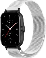 Strap-it Milanese Armband - Kompatibel mit Amazfit GTS 2 Armband Ersatzarmband Edelstahl - Armband mit Magnetverschluss - Hochwertiges Material - für Smartwatch 20mm Armband Silber