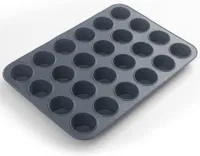 Silikon Muffinform 24 Muffins Antihaft Backblech Mini Cupcakes Kuchen Pudding 34x23x2,5cm