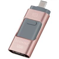 SOONTEC 64GB ROSE 3.0 USB-Stick Memory Stick 3 in1 USB-C/PC/iPhone