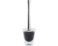 Spirella WC Bürste Klobürste Toilettenbürste hochwertig „Max Light“ mit hygienischem Behälter Clear