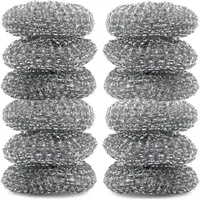 D.RECT 12 Stück Stahlschwämme Metalltopfreiniger Stahlschwamm Edelstahltopfreiniger, Mehrfarben, perfekt