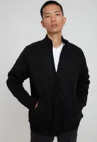 Blend 20712648 Herren Strickjacke Cardigan Grobstrick mit Stehkragen und Reißverschluss