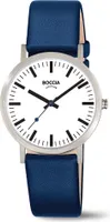 Boccia 3651-18 Uhr Damen, Titan, Quarz, Analog, Leder, Blau