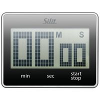 Silit Attimo Digitaler Kurzzeitmesser 9 x 7 cm, Küchentimer, Timer, Eieruhr, Kunststoff, schwarz