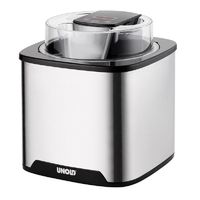 UNOLD 48855 ICE MACHINE Zmrzlina, objem 1,5 l, bez kompresora, zmrzlina len za cca 20-30 minút, nerezová oceľ, čierna