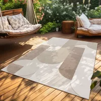 Outdoor Teppich Wetterfest Balkon Wohnzimmer Skandinavisches Boho Einfarbig Grösse 80x150 cm