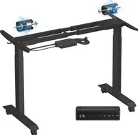 SONGMICS Höhenverstellbar Elektrisch mit Doppelmotor Tischgestell mit Memory-Funktion schwarz