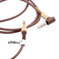 vhbw Audio AUX Kabel kompatibel mit Marshall Monitor, Major II, Monitor 2 Kopfhörer - Audiokabel 3,5 mm Klinkenstecker, 150 - 230 cm Gold Braun