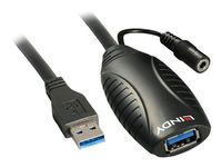 Lindy KB USB 3.2 A-A Verlä. aktiv bk 15m  43099