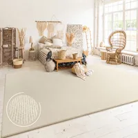 Teppich Wohnzimmer Kurzflor Skandinavisches Boho Muster Moderne Einfarbige Deko Grösse 60x100 cm