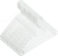Kleiderbügel weiß 100 Stück mit drehbaren Haken, Bügel aus Kunststoff, Länge ca. 41 cm -  EU, Kleiderbügel weiß Plastik Umweltfreundlich da 100% Recyclingmaterial