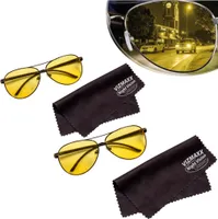 Vizmaxx -  2er Set Autofahrerbrille, Nachtsichtbrille, Tag- und Nachtsicht Brille mit UV Schutz Kontrastverstärkende Brille, Sonnenbrille für Auto