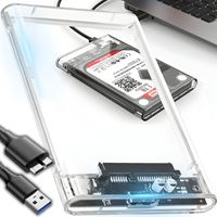 Externé box pre disky SSD pevný disk kryt USB 3.0 2,5 palca SATA 3 HDD 7mm pevný disk externý prenosný stolný mobilný pevný disk box Transparent Retoo