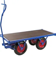 Kongamek Schwerlastwagen 2000x1000x460mm mit Feststellbremse und Ziehgriff Ø400mm Pannensicher 1500kg Tragkraft