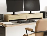 vidaXL Podstawa pod monitor z szufladami dąb sonoma 100x27x15 cm