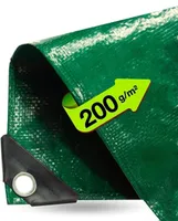 2x3 m Plane & Schutzplane grün - Gartenplane & Allzweckplane wasserdicht - 150 g/m² grün, Abdeckplane mit Ösen für Zeltunterlage - Gewebeplane