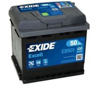 Autobatterie EXIDE 12 V 50 Ah 450 A/EN EB501 L 207mm B 175mm H 190mm NEU