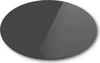 HOOZ Glasplatte Kaminofen Tischplatte Ø60cm Facettenschliff ESG Sicherheitsglas schwarz