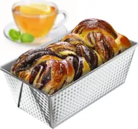KADAX Rechteckige Brotbackform "Ellos", Kuchenform mit Antihaftschicht, Backform, Silber, 20 cm