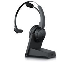 CSL Bluetooth 5.0 Headset mit Ladestation - Kopfhörer mit flexiblem Mikrofon - Multipoint - kabellos - leicht - freisprechen - für Auto und LKW Computer VoIP Call Center Handys