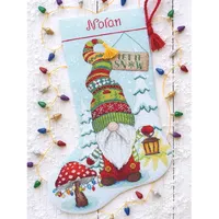 Dimensions Kreuzstich Stickpackung "Weihnachtsstrumpf Zwerg", Zählmuster, 40,6x30cm