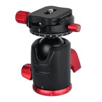 MENGS® X-36 360 ° drehbarer Kamera-Kugelkopf mit Schnellwechselplatte für DSLR-Kamera und Stativ - Rot