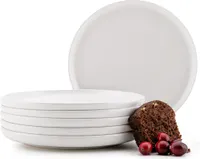 Konsimo Teller-Set VICTO Geschirrset Dessertteller 6-tlg., Weiß, Keramik, Loft, 20cm