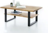 Couchtisch Klara 115x65cm Eiche geölt  U-Profil Schwarz
