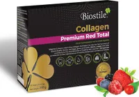 Biostile Collagen Premium Red Total - 30 sáčků s 8600 mg hydrolyzovaného kolagenu, vitaminem C, kurkuminem, shilajitem, zinkem, mědí, biotinem, manganem a křemíkem pro kůži, klouby a kosti