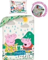 Zestaw do sypialni dla dzieci Świnka Peppa na zewnątrz