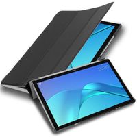 Cadorabo Puzdro na tablet Huawei MediaPad M5 / M5 PRO (10,8'' palca) v saténovej čiernej farbe Ultra tenké ochranné puzdro v štýle knihy s funkciou automatického budenia a stojanom z umelej kože