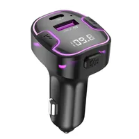 XO, Bluetooth FM vysílač do auta s USB + USB-C nabíječkou, černý
