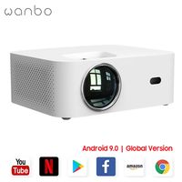 Globale Version Wanbo X1 Pro Projektor Android 9.0 WIFI 1080P LCD Clear Projection mit MTK Stabiler Leistung/Vollglaslinse/Trapezkorrektur/HDM Heimkino 110-240V