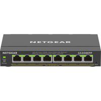 Netgear 8-Port Gigabit Ethernet High-Power PoE+ Plus Switch (GS308EPP) - Managed - L2/L3 - Gigabit Ethernet (10/100/1000) - Vollduplex - Power over Ethernet (PoE)