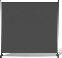 Yakimz Paravent auf Rollen Outdoor Raumteiler Garten Spanische Wand Trennwand Raumtrenner 1 teilig Anthrazit 187x181 cm