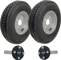 4.80/4.00x8 Trailer Kit 6ply Wheels P811 4/100mm PCD ALKO Hub &amp; Stub axles 690kg