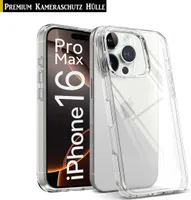 Für iPhone 16 Pro Max (6.9") - Transparent Schutzhülle Silikon Handy Hülle TPU Case Cover