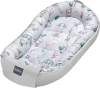 Bellochi Velvet Babynest Babynestchen Neugeborene - Handmade - Baumwolle und Samt -   - Baby Kuschelnest - 90x60x12cm - Loom