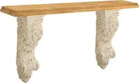 WANDERLUST DECO Weißes Holzregal 120x20x60h cm