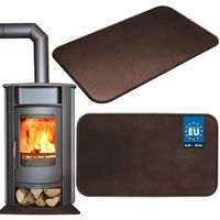 KOTARBAU® Kaminofen Bodenplatte 60 x 80 cm aus Pulverbeschichtung Stahl Antik Kupfer Bodenblech Ascheblech Kaminbodenplatte Kaminplatte Schmutzblech Bodenschutz für Feuerstellen Ofenblech Funkenschutz