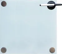 Mucola Whiteboard Magnetisch Glasmagnettafel mit 3 Magneten und Stift Memoboard Magnettafel Pinnwand Magnetwand - 45x50cm Weiß