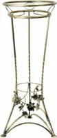 HowHomely Antik Pflanzenständer, Blumenhocker aus Metall Gold 72 cm Höhe - Blumenständer für Balkon Garten Terrasse