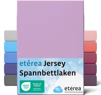 Jersey Spannbettlaken 120x200cm - 100% BAUMWOLLE - Bettlaken Spannbetttuch 120x200cm - Flieder